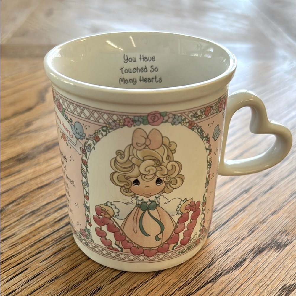 Heartwarming Precious Moments Mug - Pink and Cream